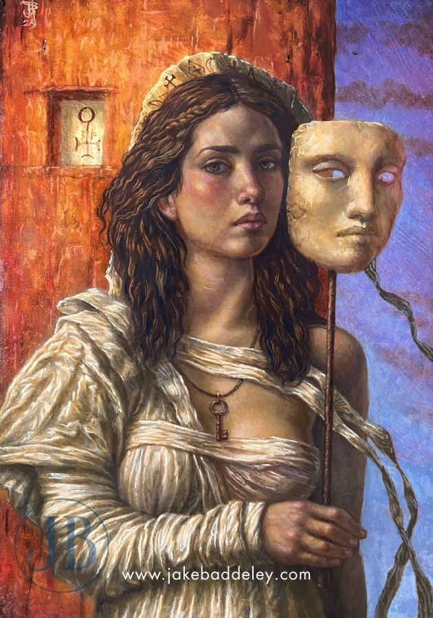 Jake Baddeley - Mystos - oil on panel - 50 x 35 cm - 2025