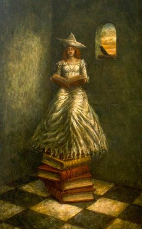 Jake Baddeley - Ex Libris - oil on panel - 30 x 20cm - 2022