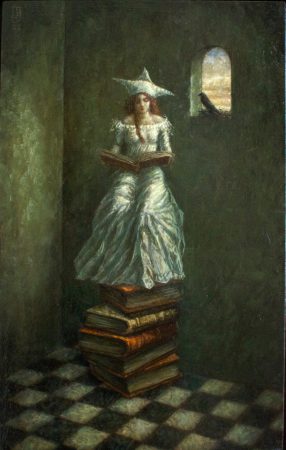 Jake Baddeley - Ex Libris - oil on panel - 30 x 20 cm - 2022