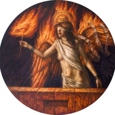 Jake Baddeley - Phoenix II - oil on panel - 90 cm - 2022 - SOLD