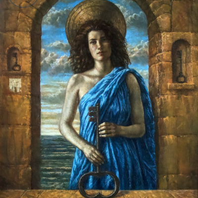 Jake Baddeley -The Third Gate - oil on canvas - 90 x 70 cm - 2023