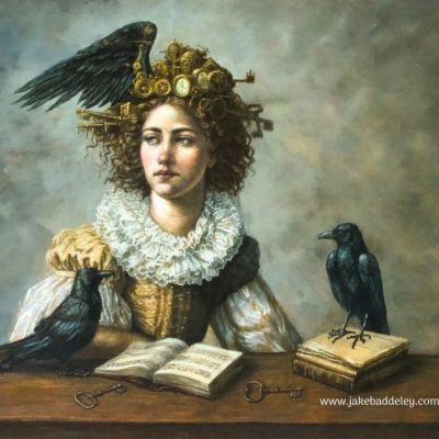 Jake Baddeley - Lady of the Crows - oil on canvas - 60 x 50 cm - 2026 - available
