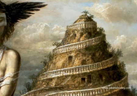 Jake Baddeley - The Return - oil on panel - 35 x 50 cm - 2026 - detail 1