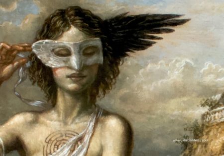 Jake Baddeley - The Return - oil on panel - 35 x 50 cm - 2026 - detail 2