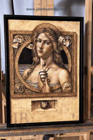 Jake Baddeley - The Elements - The Void - oil on panel - 50 x 35 cm - 2025 - on easel