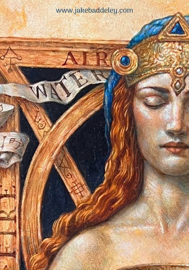 Jake Baddeley - The Elements - Water - oil on panel - 50 x 35 cm - 2025 - detail