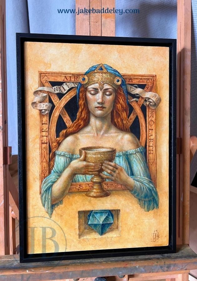 Jake Baddeley - The Elements - Water - oil on panel - 50 x 35 cm - 2025 - on easel