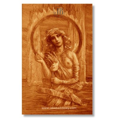 Jake Baddeley - Fire and Water - chalk on paper - 60 x 30 cm