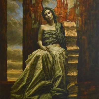 Jake Baddeley - She Hides Behind the Silence - oil on canvas - 100 x 70 cm - 2015