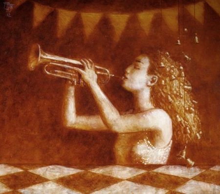 Jake Baddeley - Tooters & Bellen II - oil on panel - 2012 - SOLD