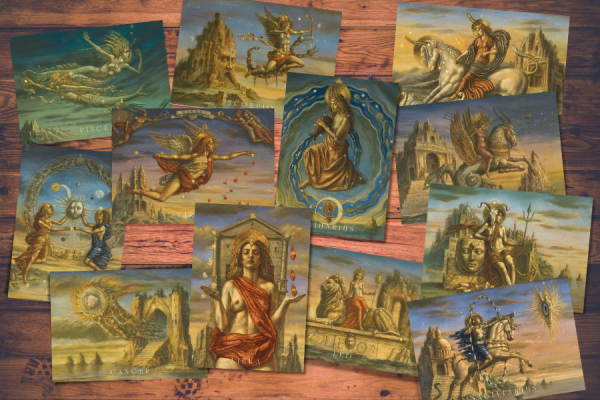 Zodiac Postcard series